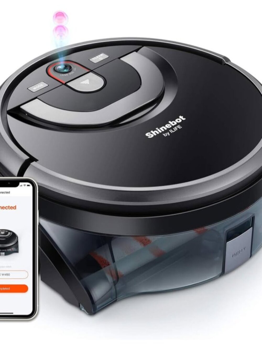 Robot Mop ILIFE Shinebot W450 Vacuum Mop Robot Cleaner, Wet Mopping